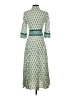 Sandro 100% Polyester Paisley Green Casual Dress Size XS (estimated) - photo 2