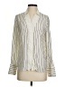 FRAME 100% Silk Ivory Long Sleeve Silk Top Size XS - photo 1