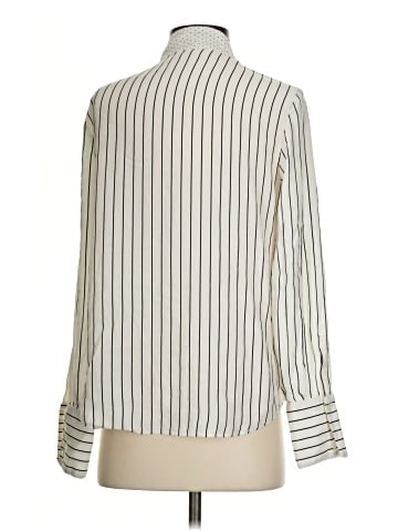 Frame Long Sleeve Silk Top - back