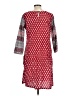 Fabindia Print Red Casual Dress Size L - photo 2