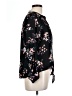 Candie's 100% Polyester Floral Black Long Sleeve Blouse Size L - photo 4