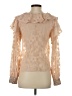 Zara Tan Long Sleeve Blouse Size XS - photo 2