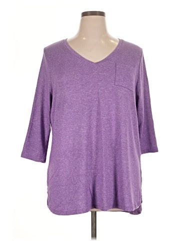 Lane Bryant 3/4 Sleeve T-Shirt (view 1)