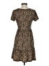 Blue Rain Animal Print Brown Casual Dress Size S - photo 2