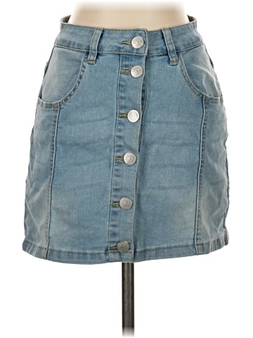 Almost Famous Denim Skirt (view 1)