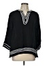 Appleseeds Black 3/4 Sleeve Blouse Size L (petite) - photo 1
