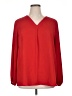 Pleione Red Long Sleeve Blouse Size XL - photo 1