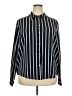 Tommy Hilfiger 100% Polyester Stripes Black Long Sleeve Blouse Size XXL - photo 1
