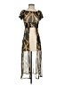 Discreet Graphic Gold Cocktail Dress Size S - photo 1