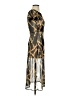 Discreet Graphic Gold Cocktail Dress Size S - photo 4