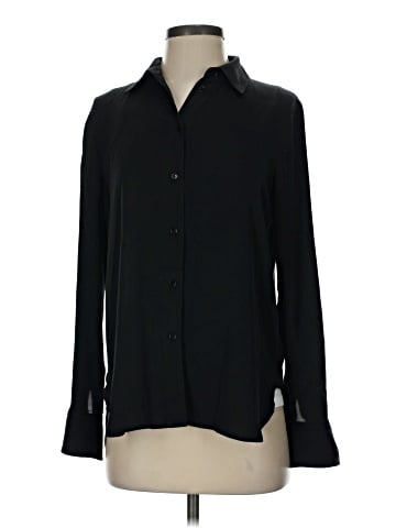 Vince. Long Sleeve Silk Top (view 1)