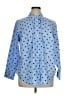 Talbots Polka Dots Blue Long Sleeve Button-Down Shirt Size 16 - photo 1