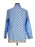 Talbots Polka Dots Blue Long Sleeve Button-Down Shirt Size 16 - photo 2