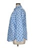 Talbots Polka Dots Blue Long Sleeve Button-Down Shirt Size 16 - photo 5