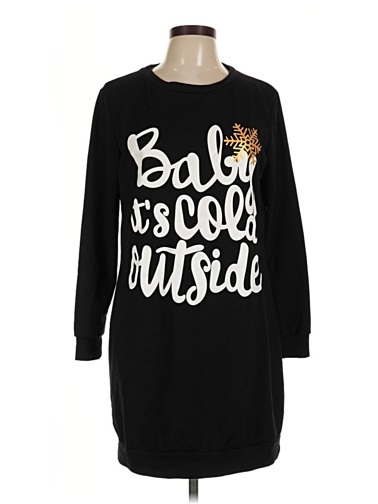 Pre-owned Zeagoo Casual Dress In Black