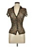 Natural Life Brown Short Sleeve Blouse Size M - photo 1