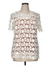 MICHAEL Michael Kors 100% Polyester Ivory Short Sleeve Top Size XL - photo 1