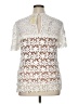 MICHAEL Michael Kors 100% Polyester Ivory Short Sleeve Top Size XL - photo 2