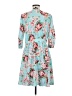 wild meadow 100% Polyester Floral Teal Casual Dress Size M - photo 2