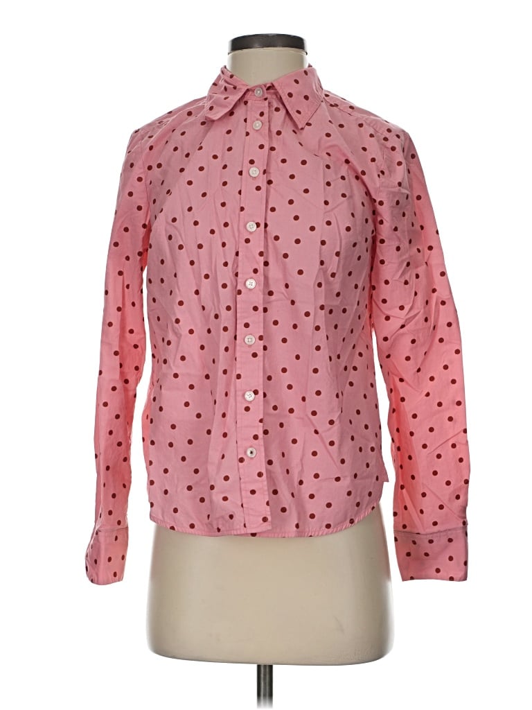 Pre-owned Boden Long Sleeve Blouse In Pink