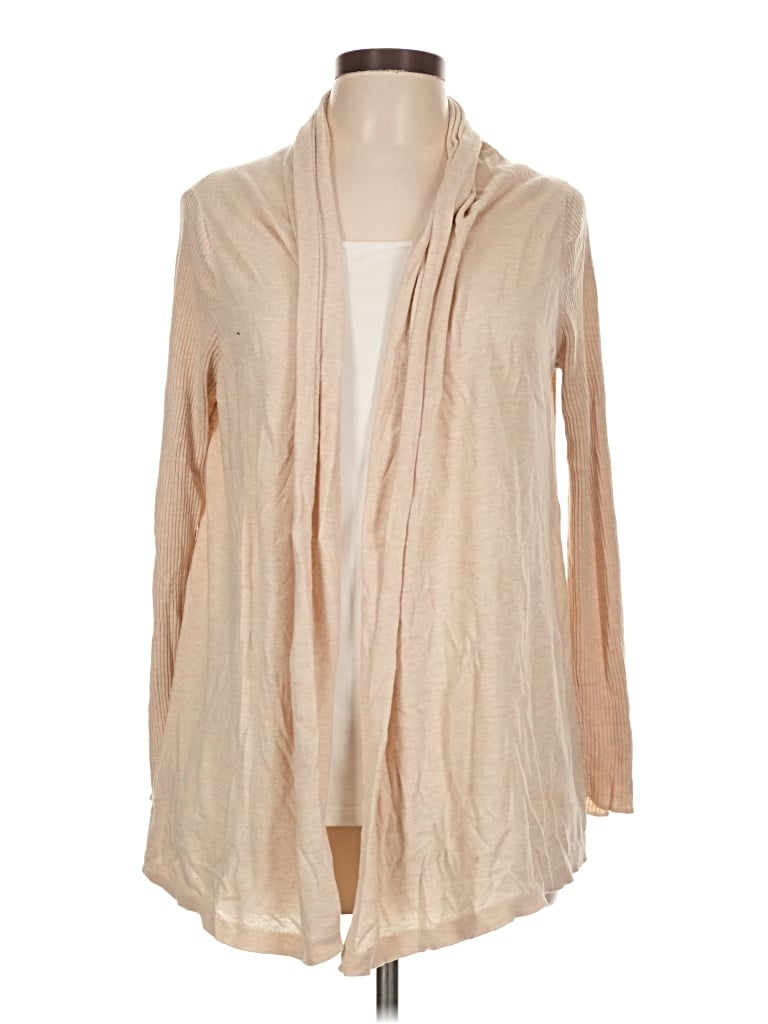 Pre-owned Ann Taylor Loft Cardigan Sweater In Tan