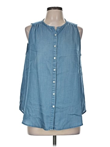 Ann Taylor LOFT Sleeveless Button-Down Shirt (view 1)