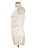Cache Floral Ivory Sleeveless Top Size L - photo 5