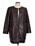 Chico's 100% Polyester Brown Coat Size Lg Petite (2) - photo 1