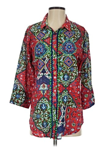 Antica Sartoria By Giacomo Cinque 3/4 Sleeve Button-Down Shirt (view 1)