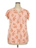 Torrid Orange Short Sleeve Blouse Size 3X Plus (3) - photo 1
