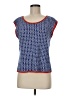 August Silk Blue Short Sleeve Top Size M - photo 1