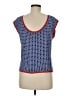 August Silk Blue Short Sleeve Top Size M - photo 2