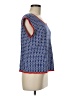 August Silk Blue Short Sleeve Top Size M - photo 4