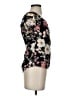 Emi & Joe Floral Black Short Sleeve Blouse Size S - photo 4