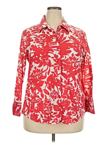 Foxcroft 3/4 Sleeve Button-Down Shirt (view 1)