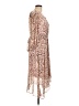 DKNY 100% Polyester Paisley Tan Cocktail Dress Size 10 - photo 4
