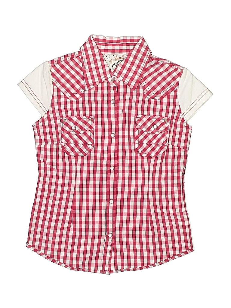 Pre-owned Assorted Brands Kids' Sleeveless Button Down Shirt In Red