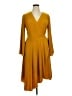 ELOQUII Solid Yellow Cocktail Dress Size 16 Plus - photo 1