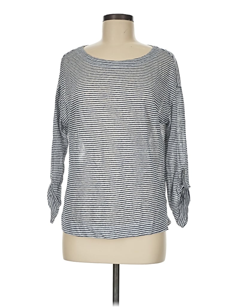 Pre-owned Adrienne Vittadini 3/4 Sleeve T-shirt In Gray