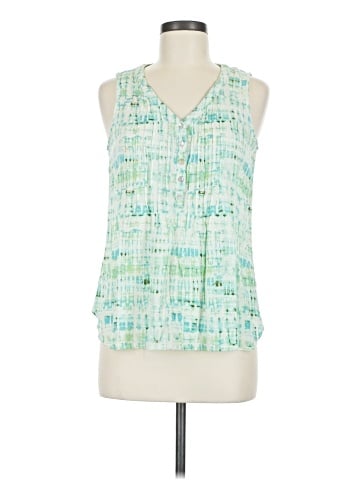 Rose + Olive Sleeveless Blouse (view 1)