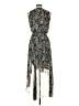 MSK 100% Polyester Paisley Black Cocktail Dress Size 10 - photo 2