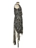 MSK 100% Polyester Paisley Black Cocktail Dress Size 10 - photo 4