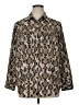 MICHAEL Michael Kors 100% Polyester Animal Print Brown Long Sleeve Blouse Size 1X - photo 1