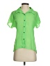 Charlotte Russe 100% Polyester Green Short Sleeve Blouse Size XS - photo 1
