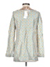 Tory Burch 100% Silk Blue Long Sleeve Silk Top Size 0 - photo 2