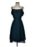 Ann Taylor LOFT 100% Polyester Solid Teal Cocktail Dress Size S - photo 1