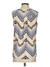 Skies Are Blue 100% Polyester Chevron-herringbone Ivory Sleeveless Blouse Size S - photo 2