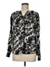 Simply Vera Vera Wang 100% Polyester Silver Long Sleeve Blouse Size M - photo 1