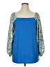 Susan Graver Blue 3/4 Sleeve Blouse Size XL - photo 1