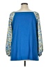 Susan Graver Blue 3/4 Sleeve Blouse Size XL - photo 2